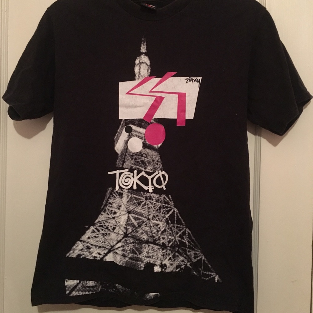 Stussy graphic black t-shirt